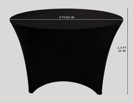 Measurements of Add-on Tablecloth on Table