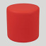Round Ottoman - Red