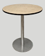 36" Natural & Brown T-Mold Bar Table with Chrome Base