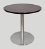 30" Walnut & Brown T-Mold Standard Table with Chrome Base