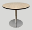 36" Natural & Brown T-Mold Standard Table with Chrome Base