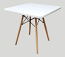 30" White Square Ashe Juniper Standard Table