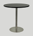 36" Black Bar Table with Chrome Base