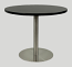 36" Black Standard Table with Chrome Base