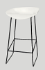 Zebra Scoop Stool - White/Black