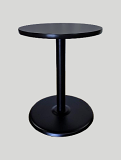 24" Black Standard Table with Black Base  24" Black Standard Table with Black Base