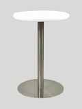 24" White Bar Table with Chrome Base 24" White Bar Table with Chrome Base