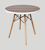 30" Walnut & White T-Mold Ashe Juniper Standard Table