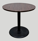 30" Walnut & Brown T-Mold Standard Table with Black Base 30" Walnut & Brown T-Mold Standard Table with Black Base