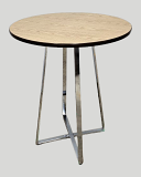 36" Martini Bar Table - Natural & Brown T-Mold