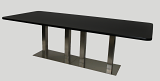 8' Conference Table - Black