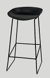 Scoop Stool - Black   Scoop Stool - Black